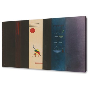 Wassily Kandinsky Dunkle Seiten (Dark Sides) (1931) Classic Design Abstract Decor Reproduction Canvas Print Wall Art