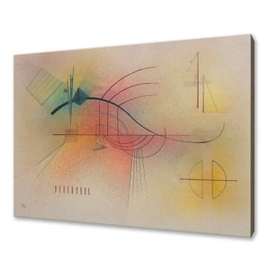 Wassily Kandinsky Linie (Linea) (1929) Riproduzione di decorazione astratta dal design classico, stampa su tela, arte murale