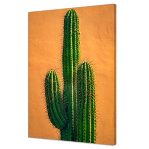 Tall Green Tropical Cactus Minimalism Modern Design Home Decor Canvas Print Wall Art Picture