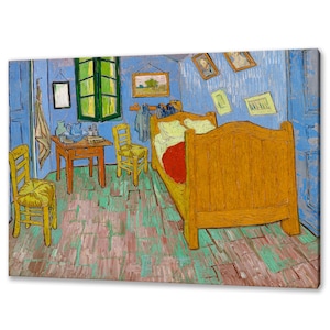 The Bedroom (1888) By Vincent Van Gogh Reproduction Home Decor Canvas Print Wall Art Ready To Hang
