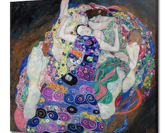 Gustav Klimt The Virgin 1913 Art Nouveau Reproduction Modern Style Canvas Print Wall Art