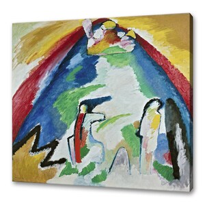 Wassily Kandinsky Berg Mountain (1909) Iconic Modern Design Abstract Decor Reproduction Canvas Print Wall Art Picture