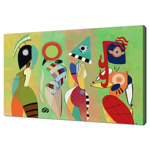 Wassily Kandinsky The Muses Classic Design Abstract Decor Reproduction Canvas Print Wall Art Picture