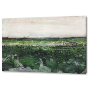 Landschaft mit Schubkarre (1883) von Vincent Van Gogh Reproduktion Wohnkultur Leinwand Druck Wandkunst fertig zum Aufhängen