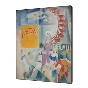 Robert Delaunay The Cardiff Team (1913) Modern Classic Design Abstract Decor Reproduction Canvas Print Wall Art Picture Wall Hanging