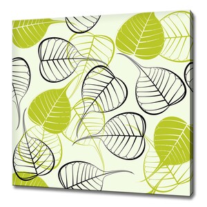 Grün Schwarz Abstrakt Baum Blätter Natur Minimalismus Modernes Design Wohnkultur Leinwand Wand Kunst Bild
