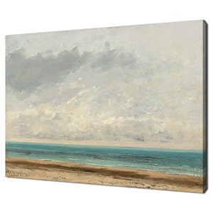 Calm Sea (1866) Gustave Courbet Reproduction, Seascape Vintage Victorian Oil Painting Print, Nature Sea Canvas Print Wall Art Fine Art Print