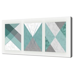 Minimalismus Marmor Geometrische Mint Grau Modernes Design Wohnkultur Leinwand Druck Wand Kunst Bild