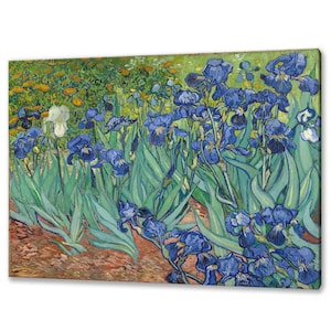 Irises 1889 Flowers By Vincent Van Gogh Reproduction Home Decor Canvas Print Wall Art Picture Ready To Hang
