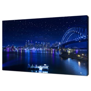 Impresión en lienzo de arte de pared con diseño moderno de la ópera de Sydney Harbour Bridge, Australia