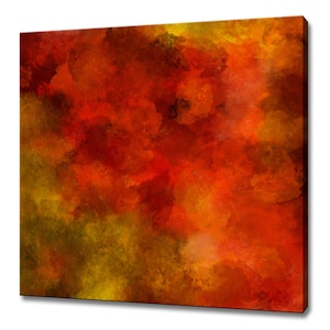 Red Orange Painting Abstract Clouds Modern Design Home Decor Canvas Print Wall Art Picture