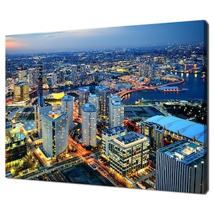Yokohama City View At Night Modern Design Home Decor Canvas Print Wall Art Picture Wall Hanging