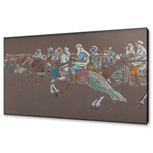 Wassily Kandinsky Arab Cavalry (1905) Classic Design Abstract Decor Reproduction Canvas Print Wall Art Picture