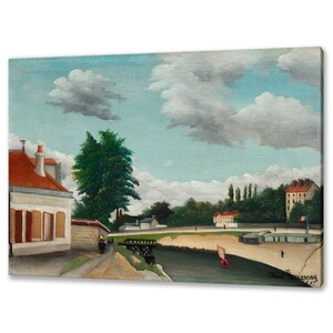 Outskirts Of Paris (1897–1905) by Henri Rousseau Reproduction Modern Design Home Decor Canvas Print Wall Art Picture