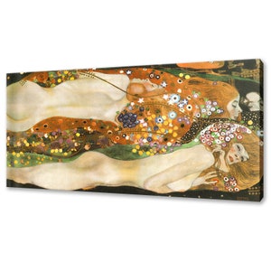 Gustav Klimt Water Serpents II, Wasserschlangen II 1907 Art Nouveau Reproduction Modern Style Canvas Print Wall Art