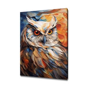 Beautiful Owl Bird Painting Canvas Print, Birds Modern Design Home Wall Decor, Nature Canvas Print Wall Art, Gift For Bird Lover