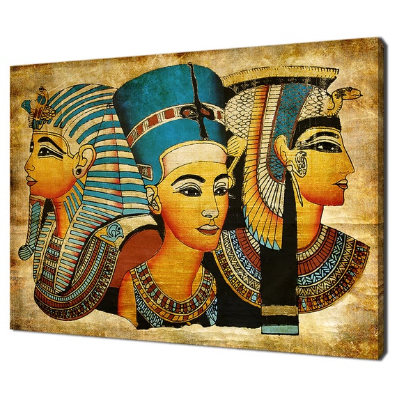 NileCart Collection Of 4 Sheets Egyptian Papyrus Paintings