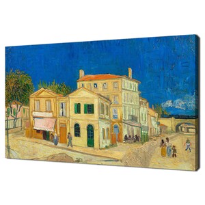 Das gelbe Haus (1888) von Vincent Van Gogh Reproduktion Wohnkultur Leinwand Wandkunst fertig zum Aufhängen