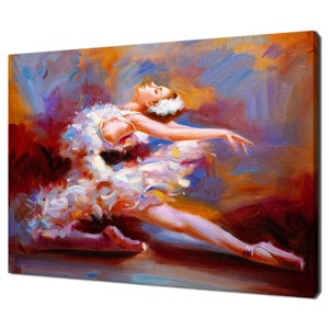 Beautiful Ballerina Ballet Dancer Oil Painting Style Modern Design Home Decor Canvas Print Wall Art Picture