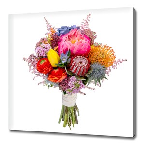 Beautiful Bouquet Of Colourful Flowers Modern Design Home Decor Canvas Print Wall Art Picture Wall Hanging