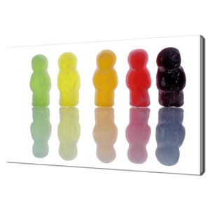 Funky Colourful Family Of Jelly Babies Kitchen Modern Design Home Decor Canvas Print Wall Art Picture Wall Hanging