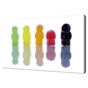 Funky Colourful Headless Jelly Babies Friends Kitchen Modern Design Home Decor Canvas Print Wall Art Picture Wall Hanging