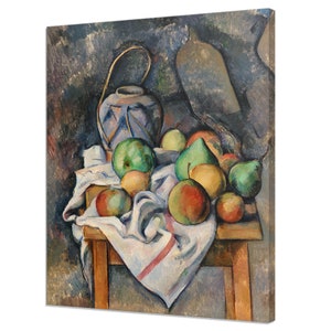 Ginger Jar (Pot De Gingembre) (1895) By Paul Cézanne Reproduction Modern Design Canvas Print Home Decor Wall Art