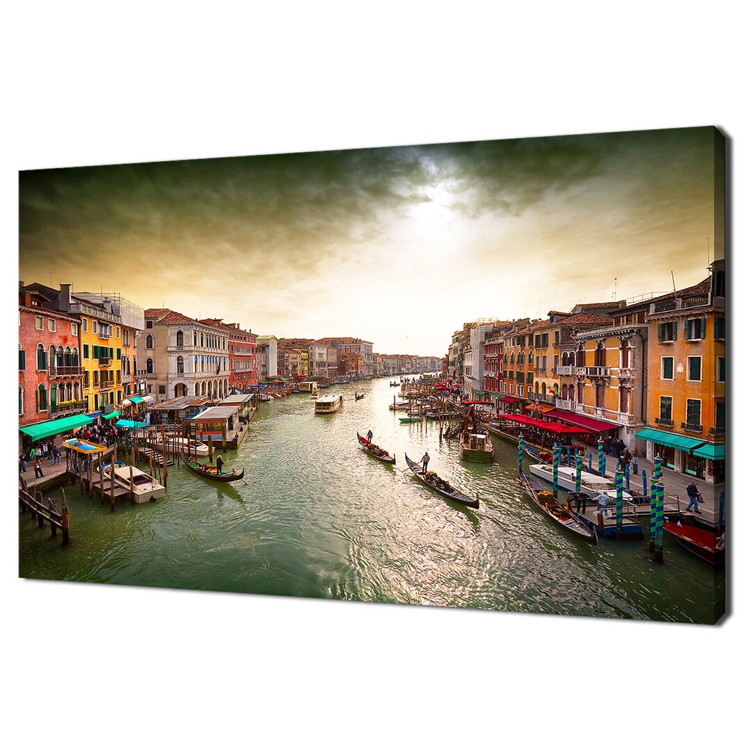 Gondola on the Grand Canal Venice - Wayne Williams - Framed art Print