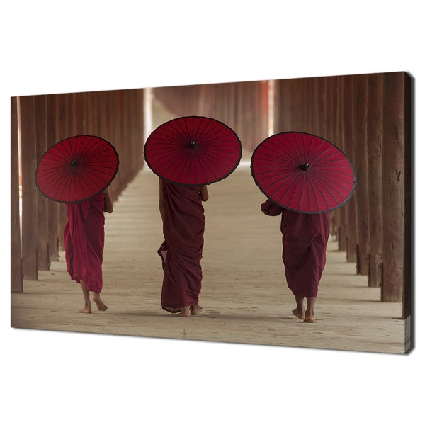 Asian Buddhist Monk In Burma Modern Design Home Decor Canvas Print Wall Art Picture Wall Hangings