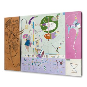 Wassily Kandinsky Partiti Diversi (1940) Design Classico Decorazione Astratta Riproduzione Stampa su Tela Arte Murale