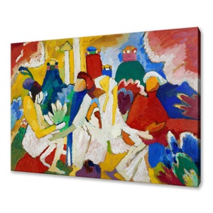 Wassily Kandinsky Oriental (1909) Classic Design Abstract Decor Reproduction Canvas Print Wall Art