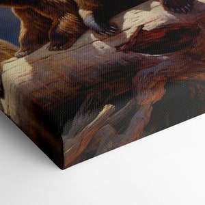 Bear Family in the Forest Canvas Print, Wildlife Inspired Art ...