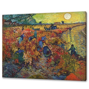 The Red Vineyard (1888) By Vincent Van Gogh Reproduction Home Decor Canvas Print Wall Art Ready To Hang