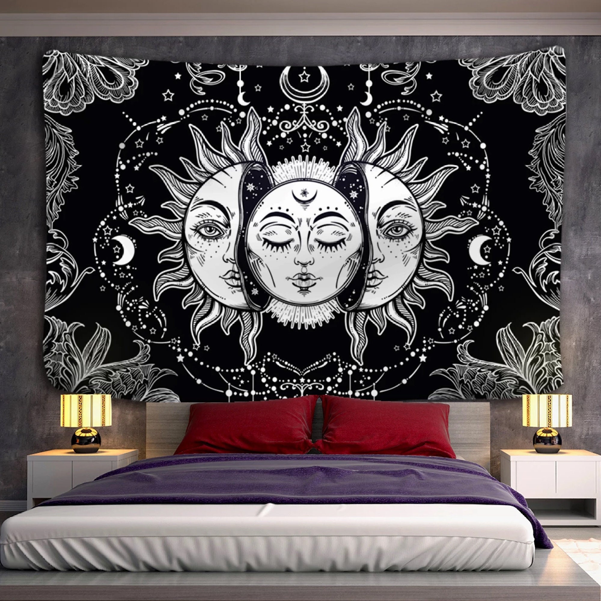 Bohemian Handmade Dream Catcher Moon And Sun Design Boho - Temu