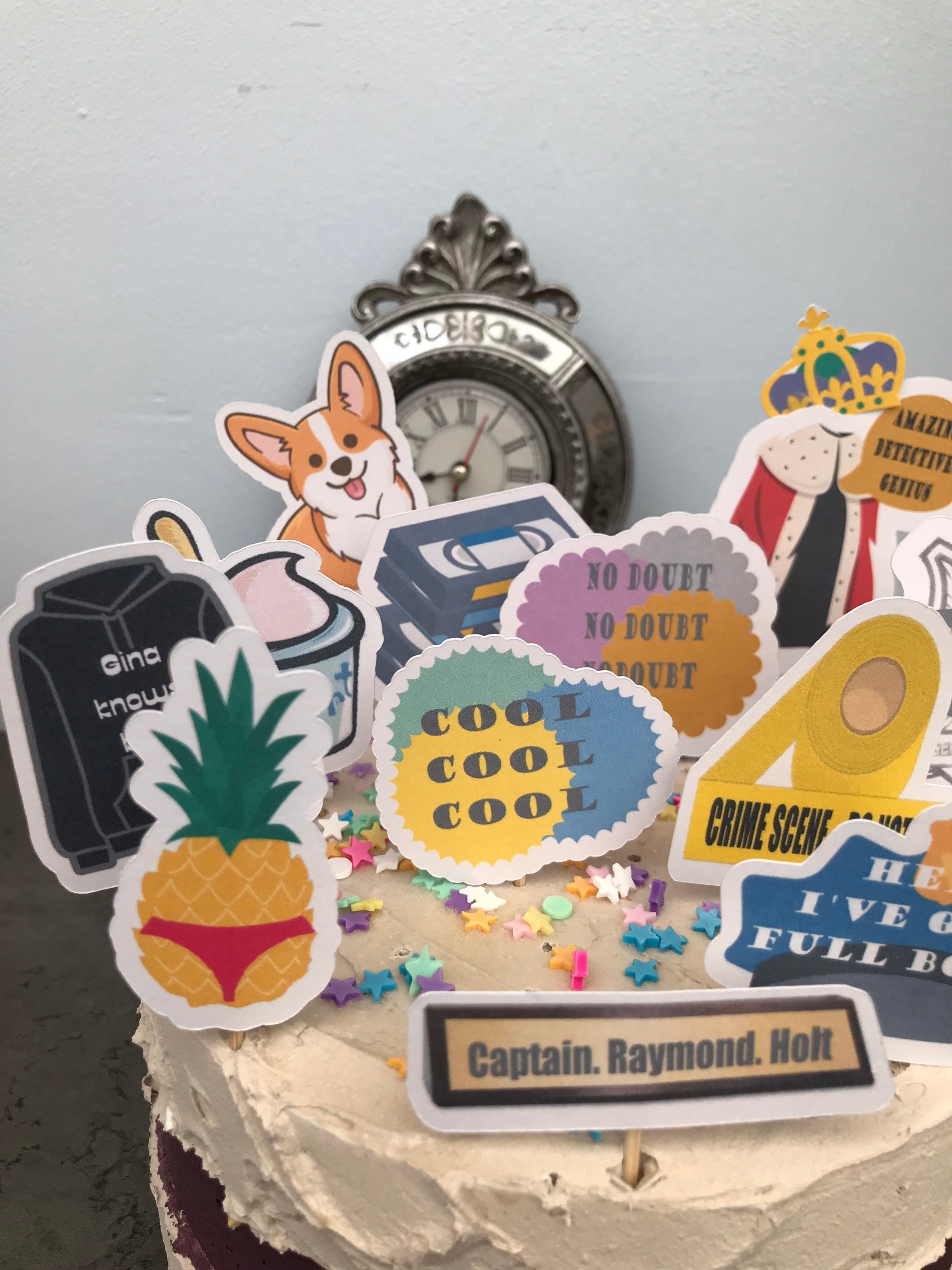 Cake Toppers & Picks Personalised Brooklyn 99 Inspired Cake Topper