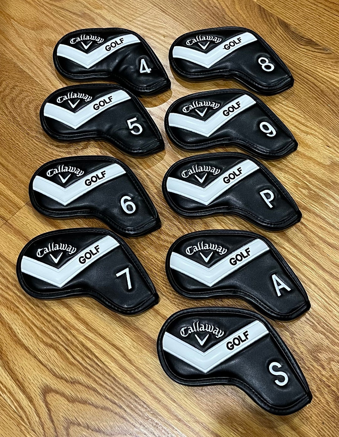 Callaway Iron Head Cover 9 Pcs 4P, A, S black & White Etsy