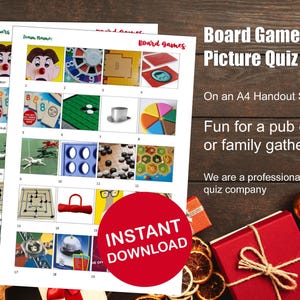 Fun Christmas Picture Quiz featuring Board Games!