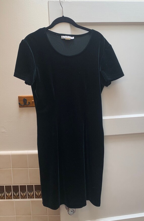 Vintage dark green velour Gem