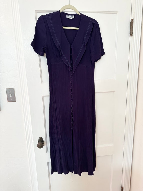 Purple vintage sailor collar dress