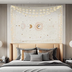 Arazzo della stella della luna, tarocchi carta costellazione parete appesa arte arazzi decorazione domestica per camera da letto soggiorno