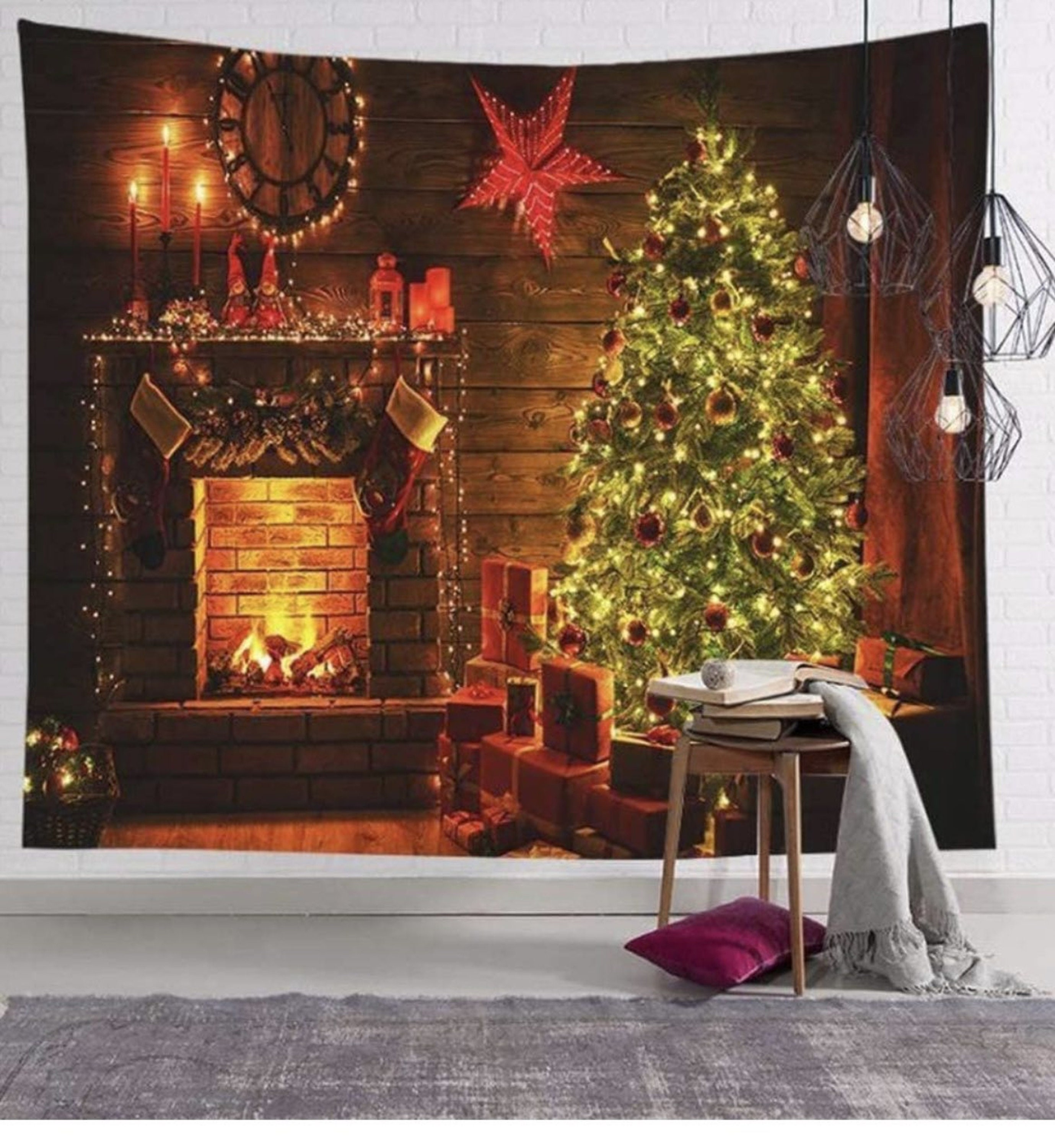 Christmas tapestry fabric by the yard sale