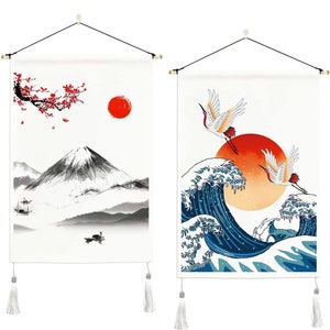 The Great Wave, Wall Tapestry Wave of Kanagawa Hokusai Wall Art Katsushika Hokusa Masterpiece Japan Art cobra kai bedroom dorm decor
