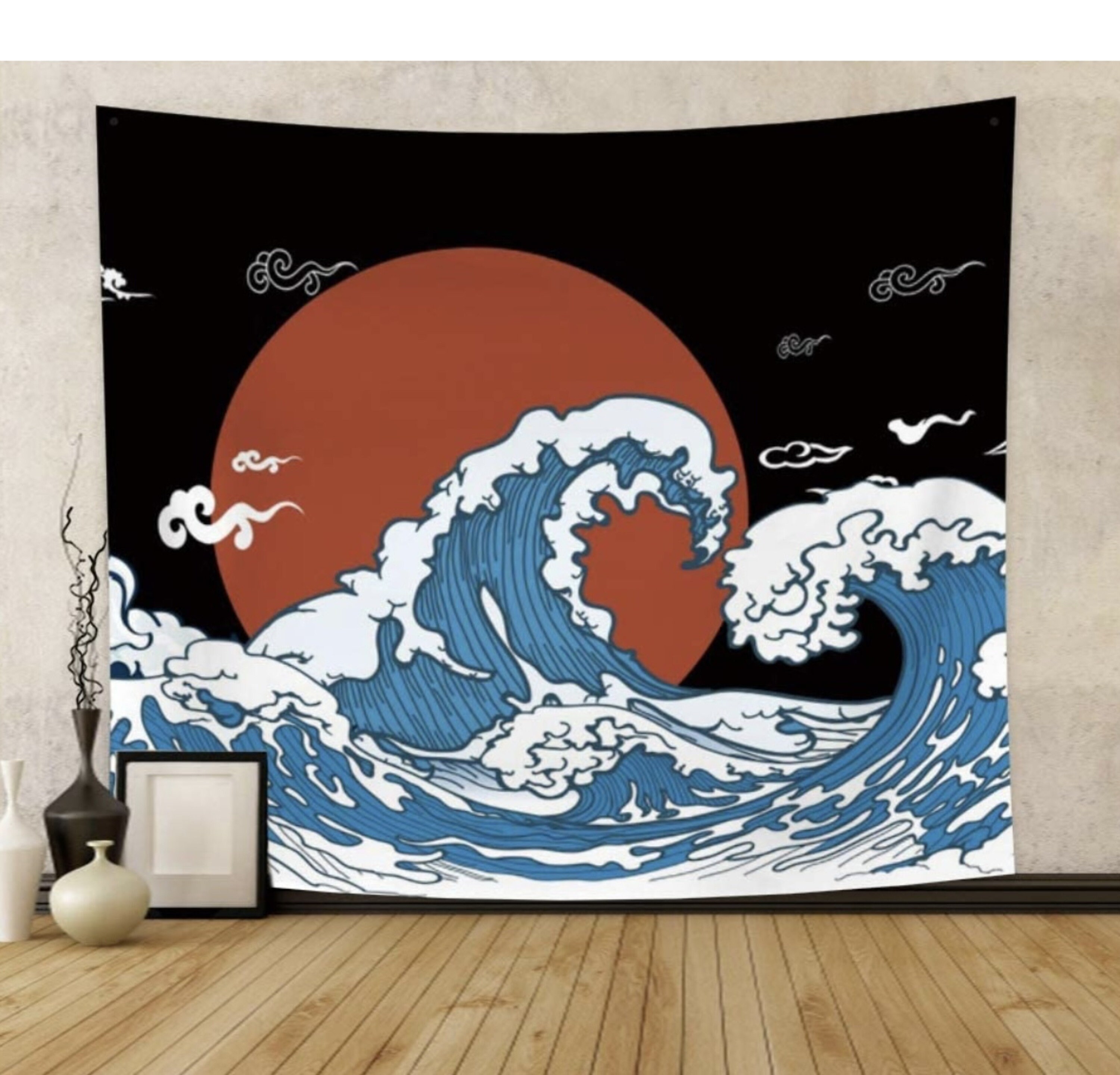 The Great Wave Tapestry OFILA Japanese Wave Wall Hanging Japanese