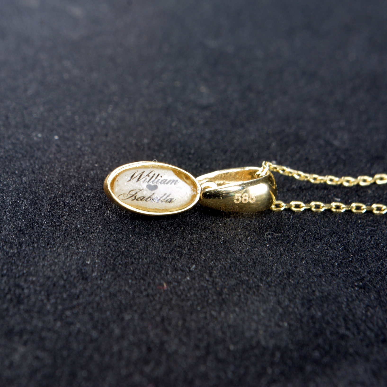 Name On Rice Ring Unique Elegance: Your Name on a Grain of Rice, 14K Solid Gold ...