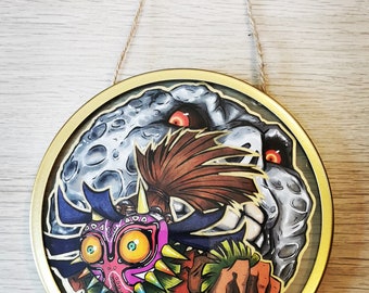 Framed Majora's Moon & Skull Kid Ornament Artwork (Majora's Mask - The Legend Of Zelda)