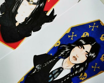Addams Family Duo - fanart illustrations