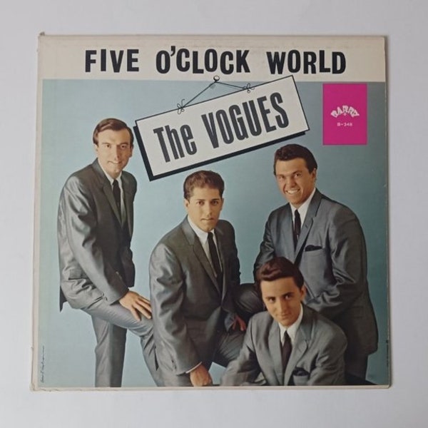 Disque vinyle The Vogues Five O' Clock World, The Vogues Album, The Vogues Record, disque vintage, disque original de 1966, premier pressage