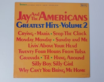 Jay And the Americans Greatest Hits Volume II vinyl record, 1966 original first pressing, vintage compilation album, 1960s rock pop music