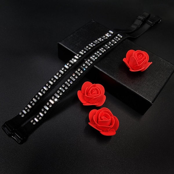Decorative bra straps DIAMONDS hand made BS002387