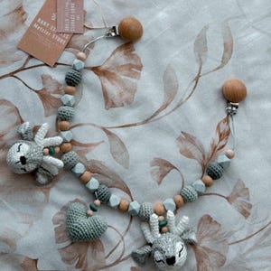 Versandfertig Deluxe Wagenkette Bambi grau-mint-grün